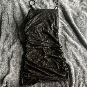 Sabora Black and Gold Mini Dress